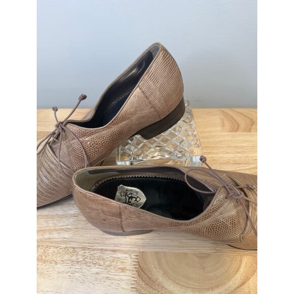 Vintage Joti Handcrafted in Italy Lizard Men\'s Dress Shoes Tan Size 8 JL main image 9